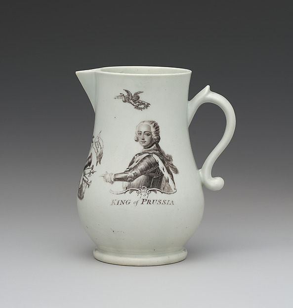 Jug with portrait of Frederick the Great by Worcester factory, The Metropolitan Museum of Art