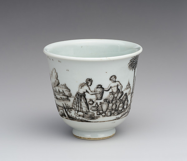 Beaker with “Posteleӱn Verkooping” (porcelain selling)