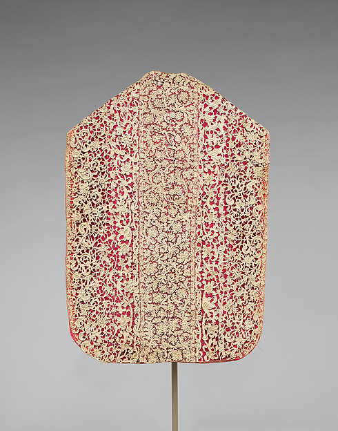 Chasuble of needle lace by an unrecorded maker, The Metropolitan Museum of Art