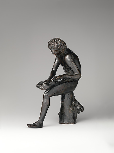 Spinario (boy pulling a thorn from his foot) by an unrecorded maker, The Metropolitan Museum of Art