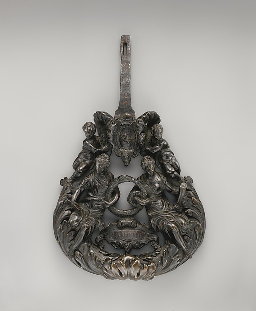 Doorknocker with Prudence and Fortitude joined eternally