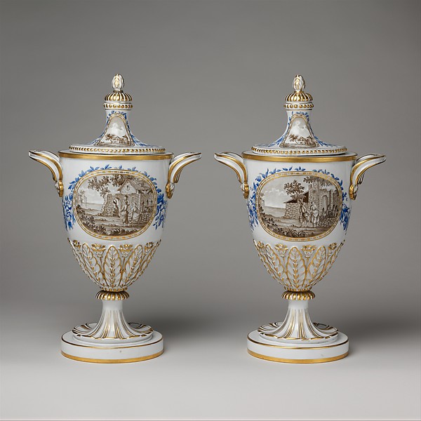 Vase with cover (one of a pair) by Real Fabrica de Buen Retiro, The Metropolitan Museum of Art