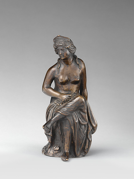 Unknown artist, Seated goddess holding flowers (Flora?)