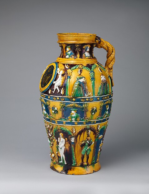 Jug with portraits of Emperor Charles V (1500–1558) and Johann Friedrich the Magnanimous (1503–1554), elector of Saxony