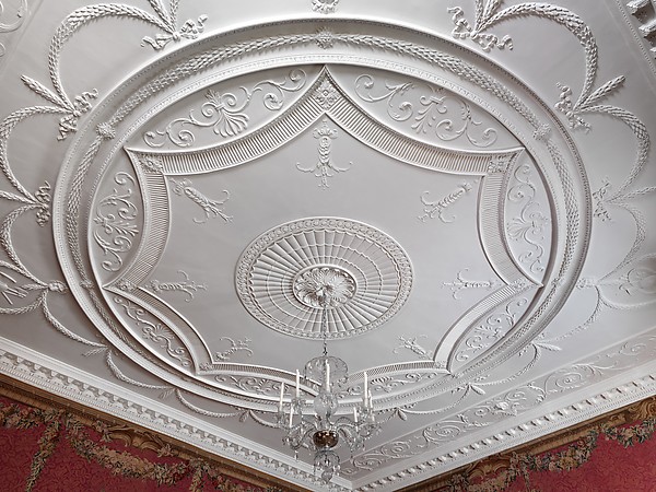 Woodwork and ceiling from the Tapestry Room from Croome Court