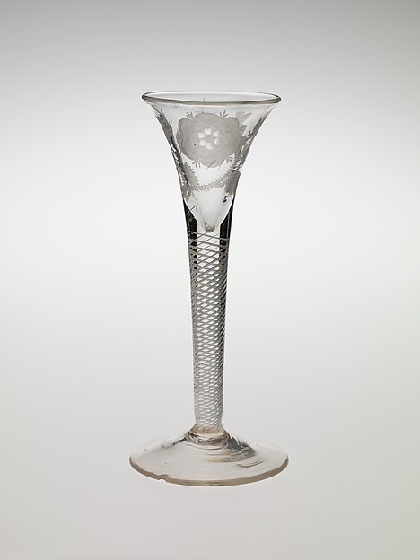 Wineglass with Jacobite emblems by an unrecorded maker, The Metropolitan Museum of Art
