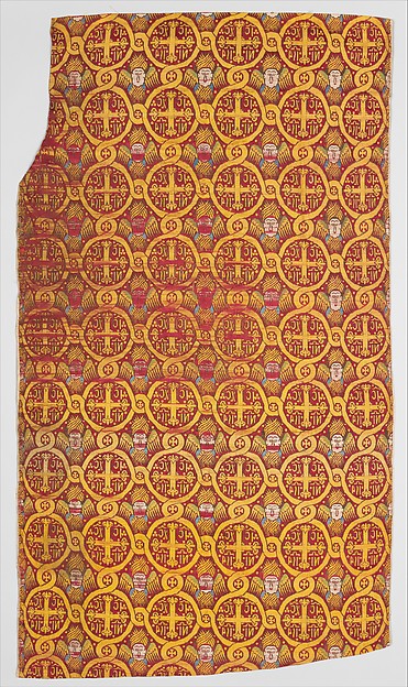 Silk textile with Seraphim and Crosses by an unrecorded maker, The Metropolitan Museum of Art