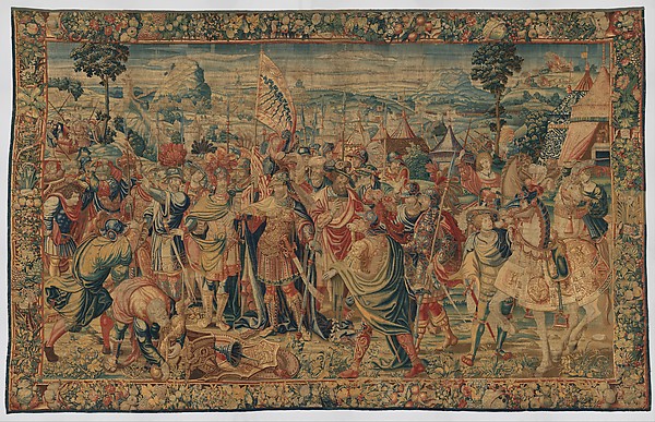 Agamemnon musters the Greek troops at Aulis from the “Story of Iphigenia”