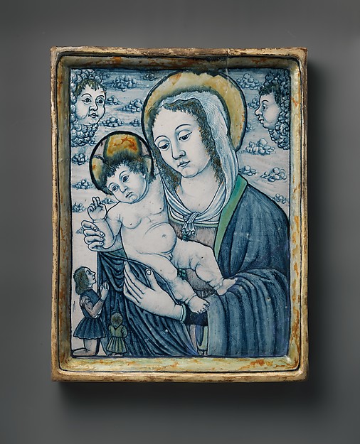 Devotional plaque with The Madonna and Child with Donors by an unrecorded maker, The Metropolitan Museum of Art