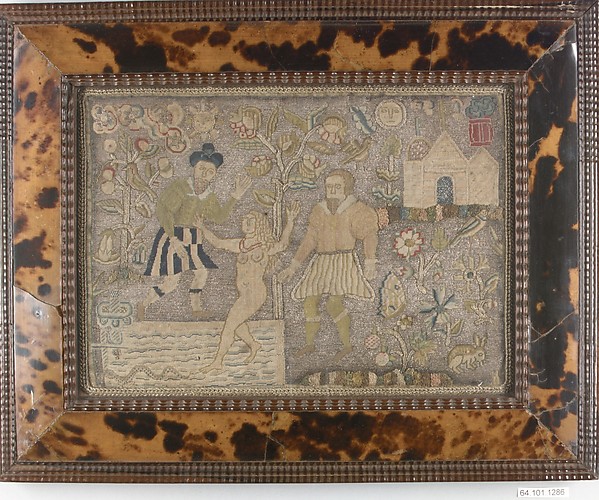 Cushion with Susanna and the Elders by Anonymous