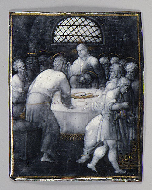 The Last Supper (one of seven) by Jean II Pénicaud