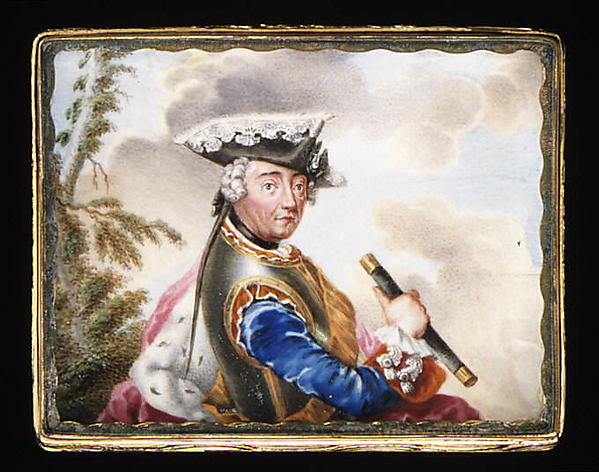 Snuffbox cover with portrait of Frederick the Great (1712–1786), King of Prussia by German Painter, The Metropolitan Museum of Art