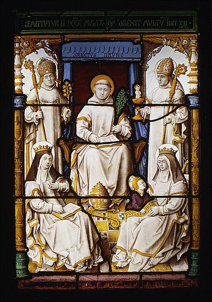 Saint Bruno, founder of the Carthusian Order, with other saints by an unrecorded maker, The Metropolitan Museum of Art