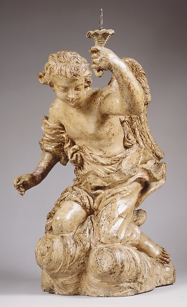 Candle-bearing angel (one of a pair) by Giuseppe Mazzuoli, The Metropolitan Museum of Art