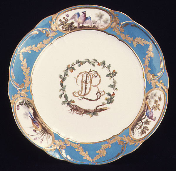 Plate (assiette à palmes) (one of four) (part of a service) by Sèvres Manufactory, The Metropolitan Museum of Art