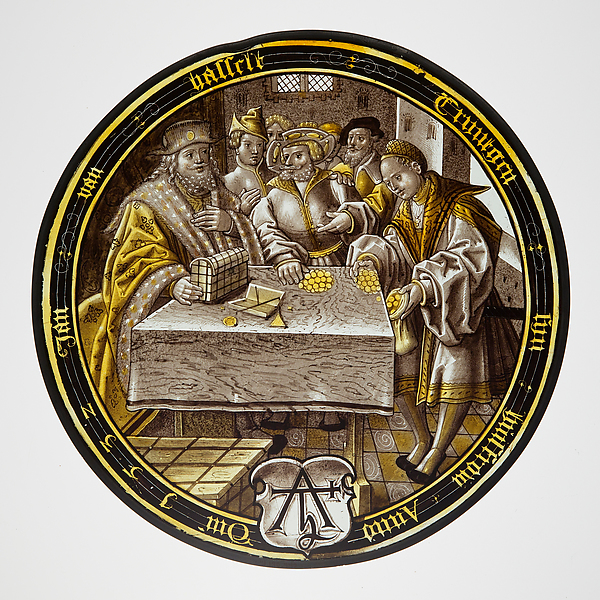 The Prodigal Receives His Share (one of eight scenes from the story of the Prodigal Son) by Anonymous