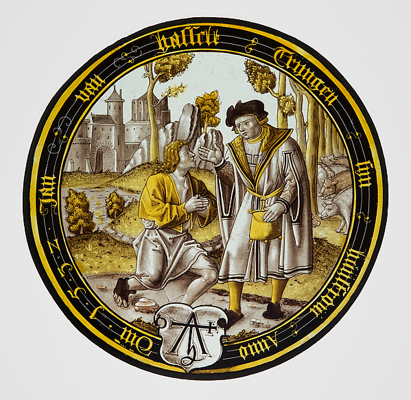 The Prodigal Seeks Work (one of eight scenes from the story of the Prodigal Son) by Anonymous