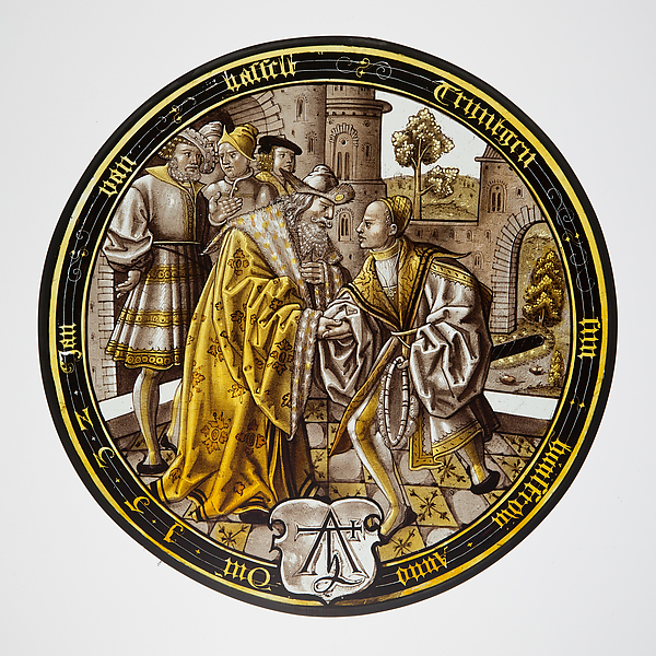 The Prodigal Bids Farewell (one of eight scenes from the story of the Prodigal Son) by Anonymous