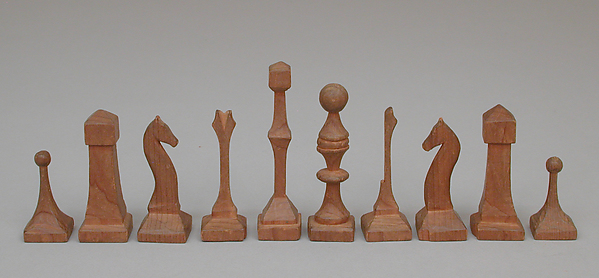 Chessmen (30) and box by Byron W. Stanton, The Metropolitan Museum of Art