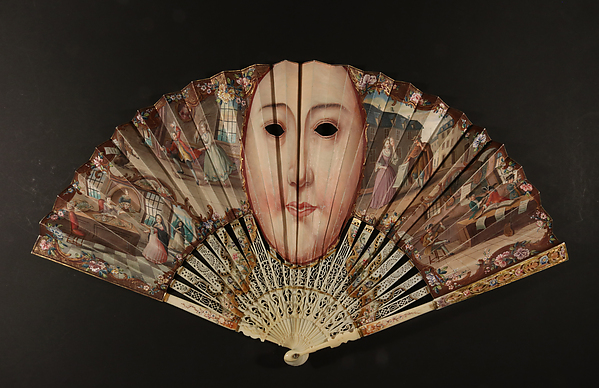 Folding Fan Depicting a Mask by an unrecorded maker, The Metropolitan Museum of Art