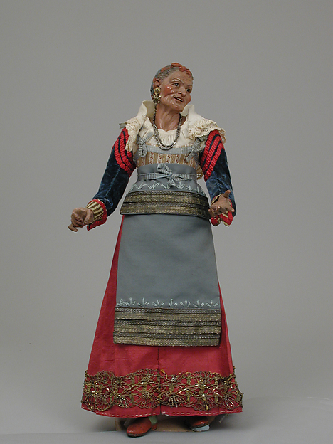 Old woman carrying a wire basket by an unrecorded maker, The Metropolitan Museum of Art