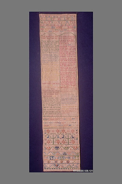 Embroidered sampler