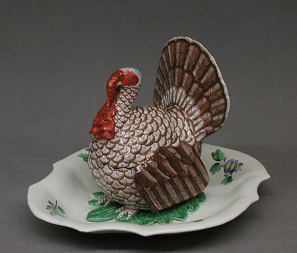 Tureen with cover in the form of a turkey by an unrecorded maker, The Metropolitan Museum of Art