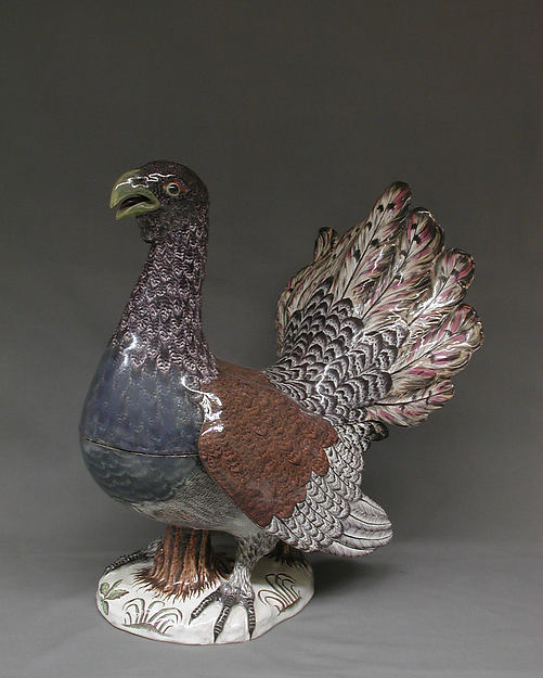 Tureen in the form of a capercaillie