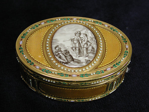 Snuffbox with miniature depicting departure of Telemachus from Egypt by Charles Ouizille, The Metropolitan Museum of Art