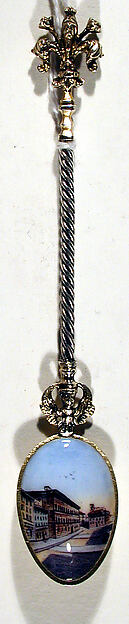 Souvenir spoon with view of Medici Palace, Florence by an unrecorded maker, The Metropolitan Museum of Art