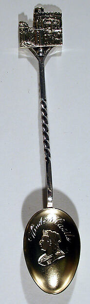 Souvenir spoon with portrait of Queen Victoria and finial in form of Windsor Castle by Saunders & Shepherd, The Metropolitan Museum of Art