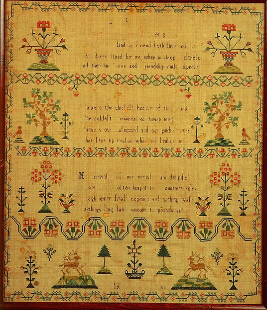 Embroidered sampler