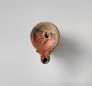 Terracotta oil lamp - Roman, Cnidian - Mid Imperial - The