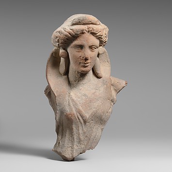 Image for Terracotta fragment of the upper body of a woman