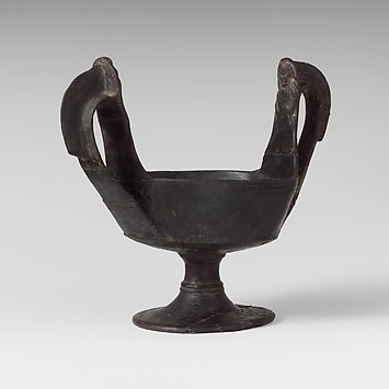 Image for Terracotta kantharos (drinking cup with high handles)