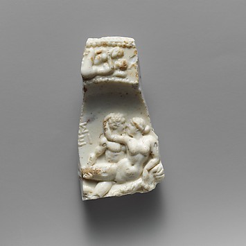Image for Glass bowl fragment with erotic scenes