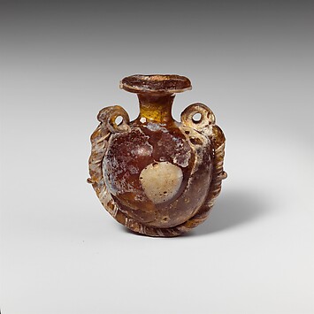Image for Glass lentoid aryballos (perfume bottle)