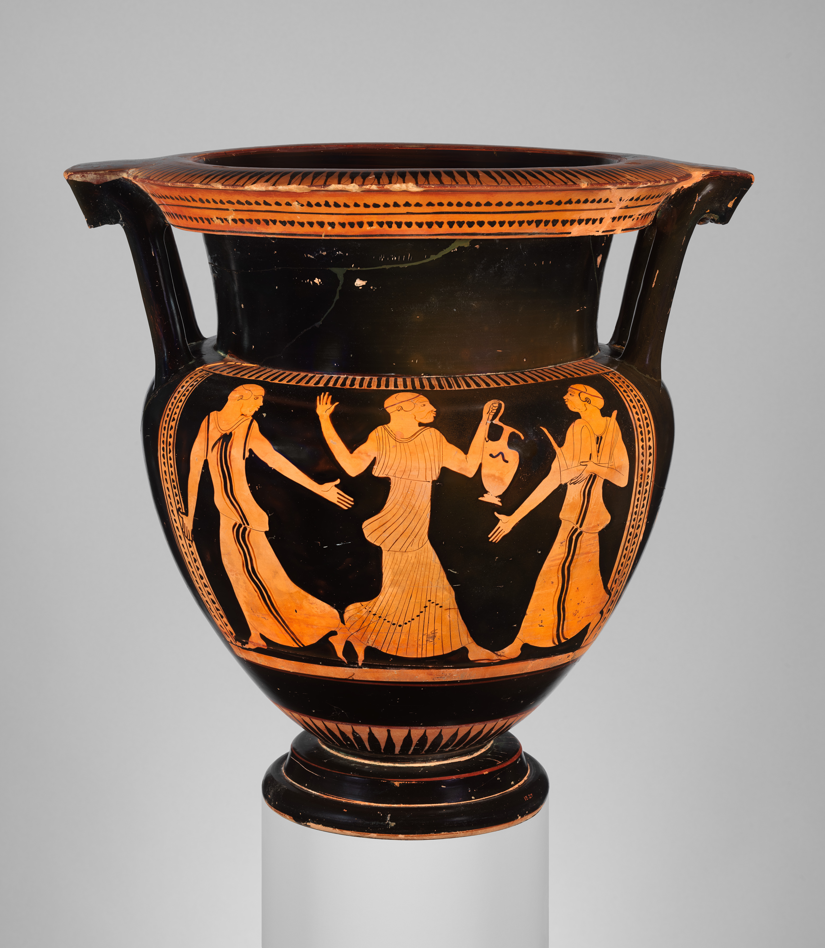 Terracotta column-krater (bowl for mixing wine and water)