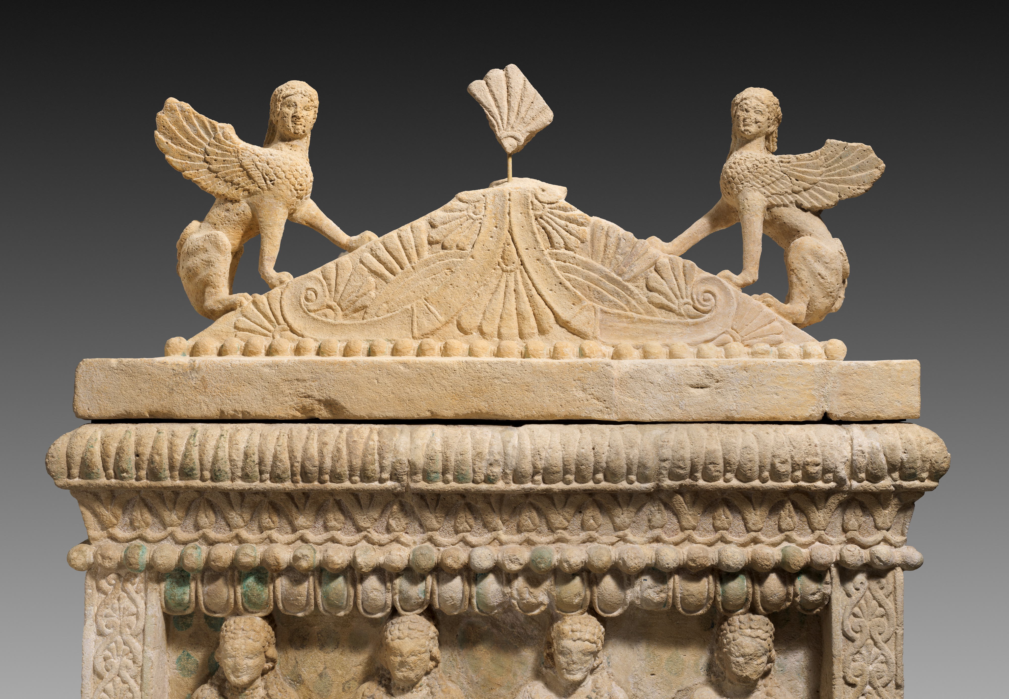 Limestone sarcophagus: the Amathus sarcophagus - Cypriot - Archaic