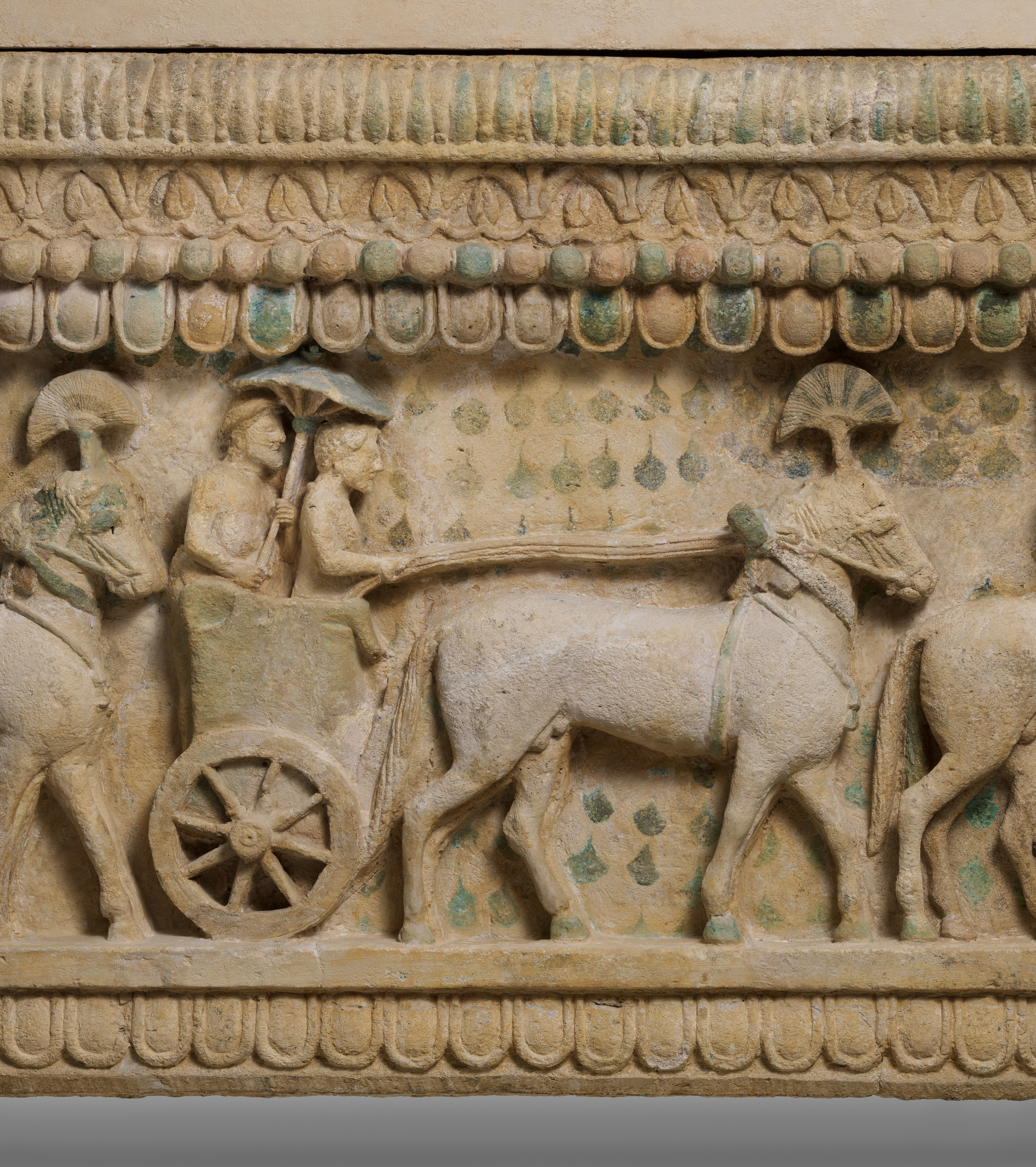 Limestone sarcophagus: the Amathus sarcophagus - Cypriot - Archaic