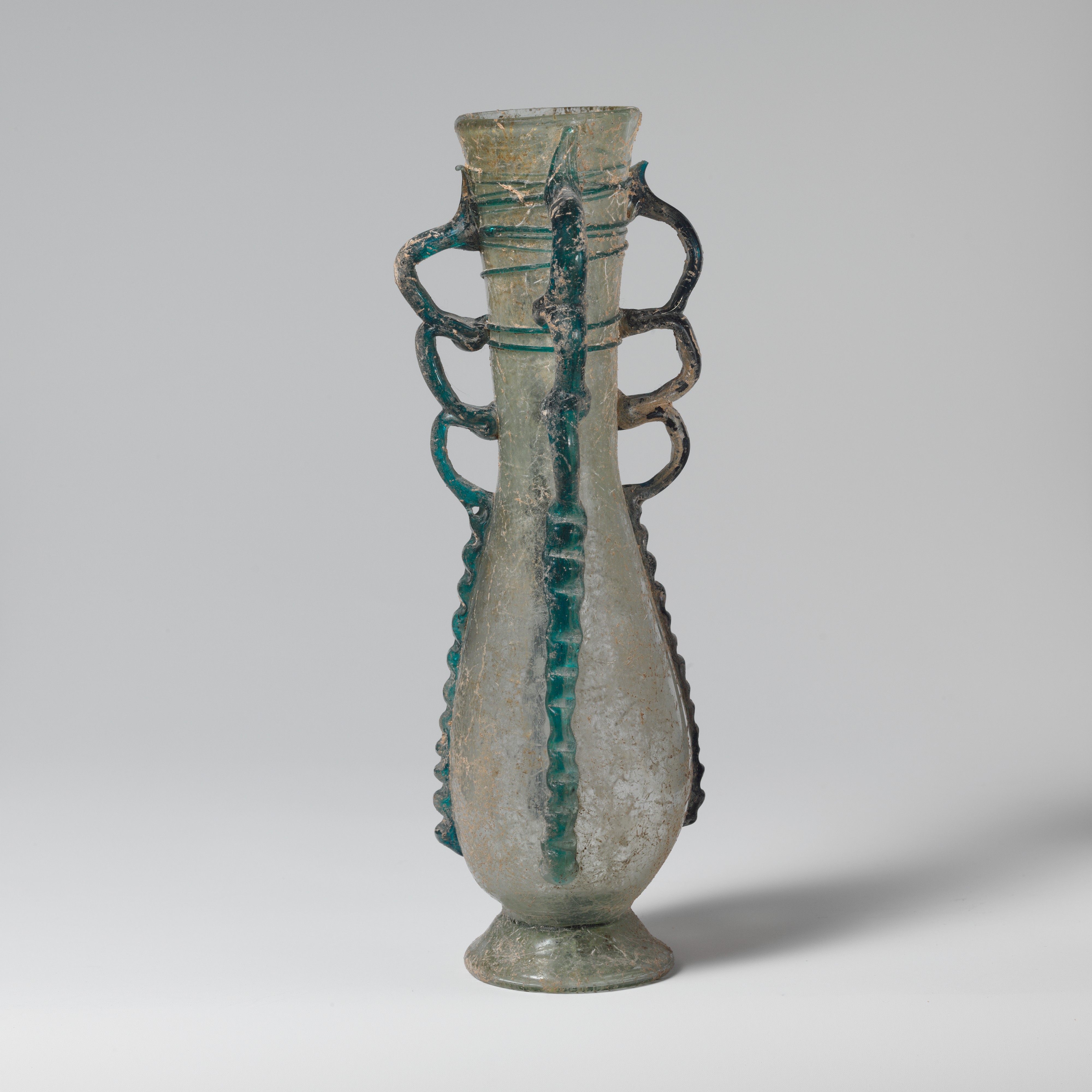 古代ガラス 双耳瓶 シリア 紀元前1～後4世紀頃 ancient glass， two 