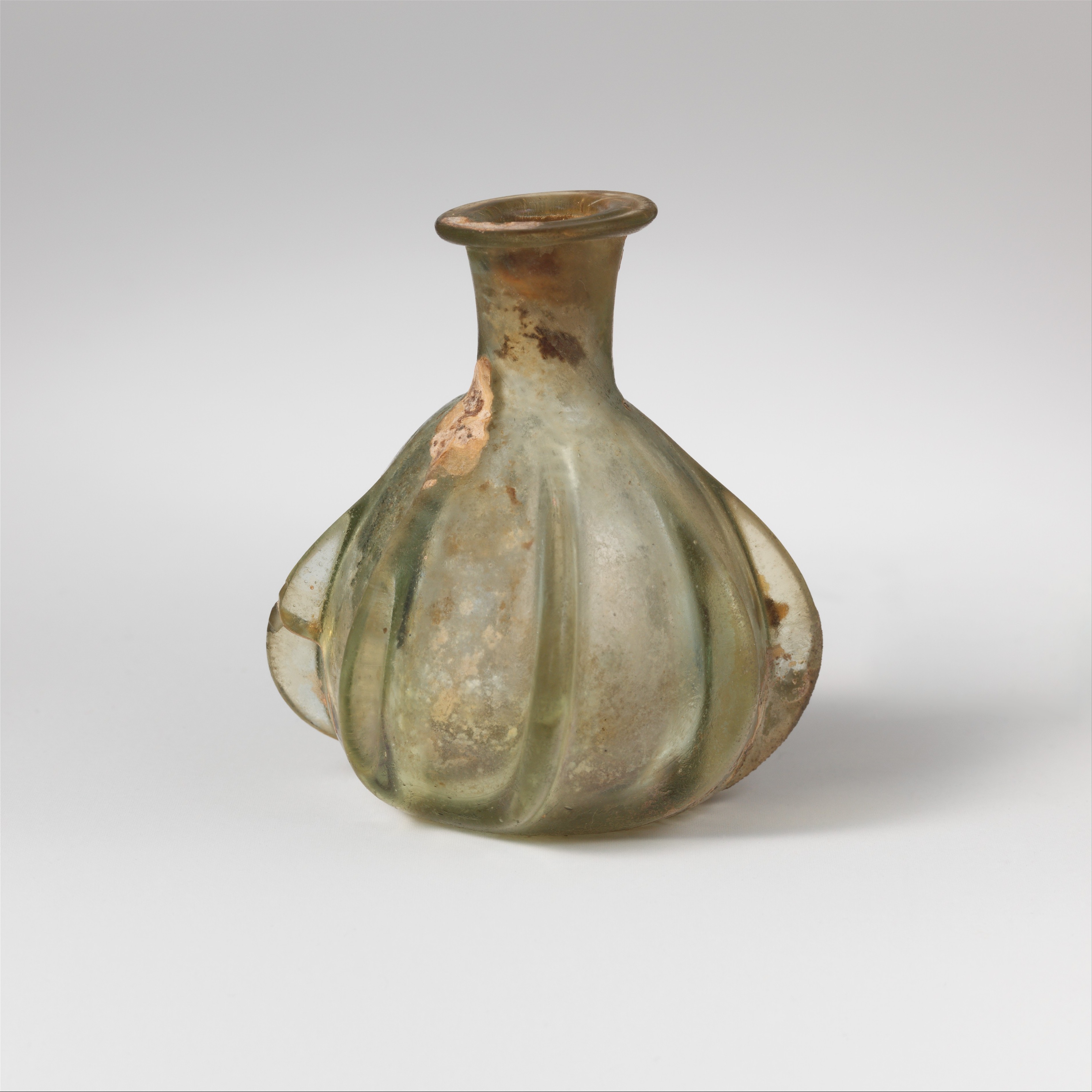 Glass ribbed bottle | Roman | Early Imperial | The Metropolitan Museum ...
