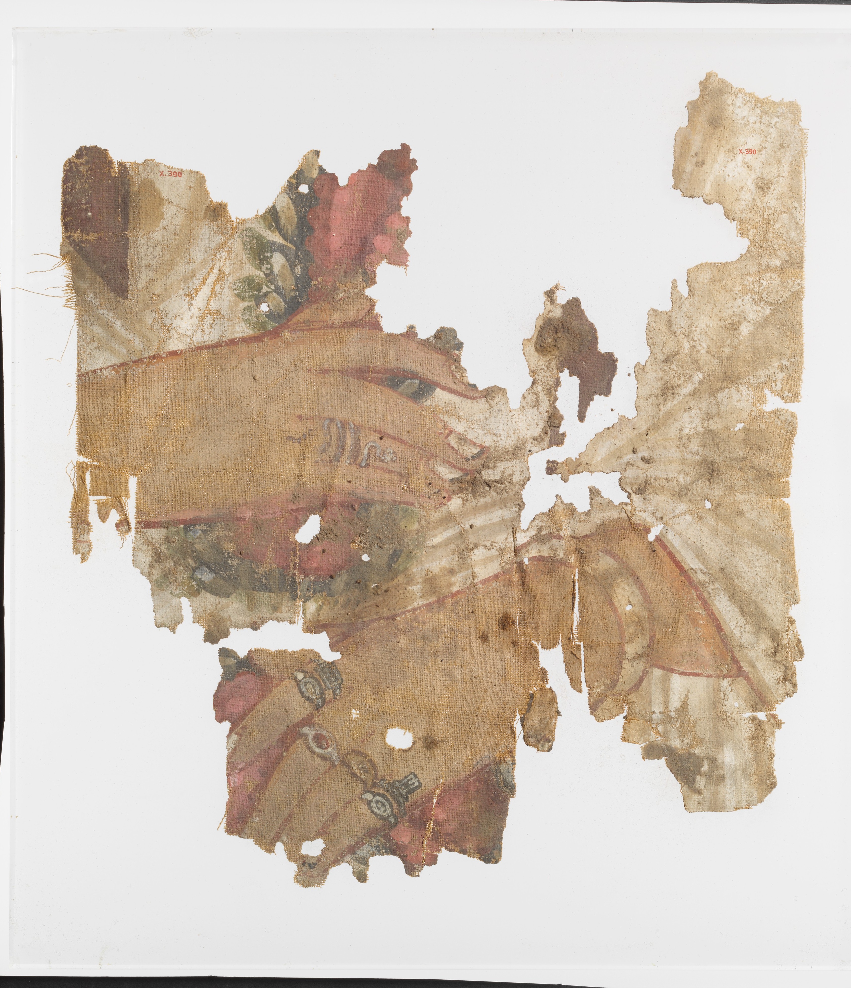 Fragment of a painted mummy shroud | Roman, Egyptian | Imperial