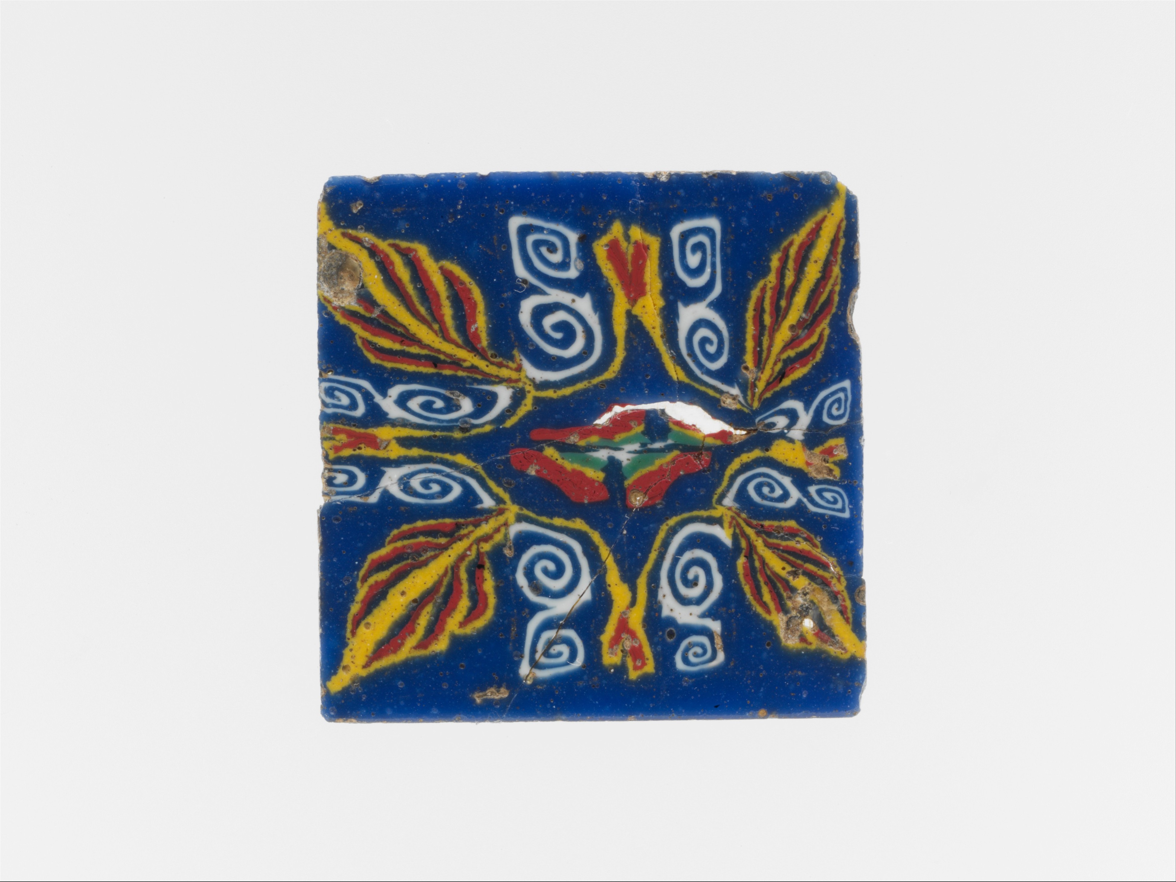 Glass mosaic inlay | Egyptian, Ptolemaic or Roman | Late Hellenistic or ...