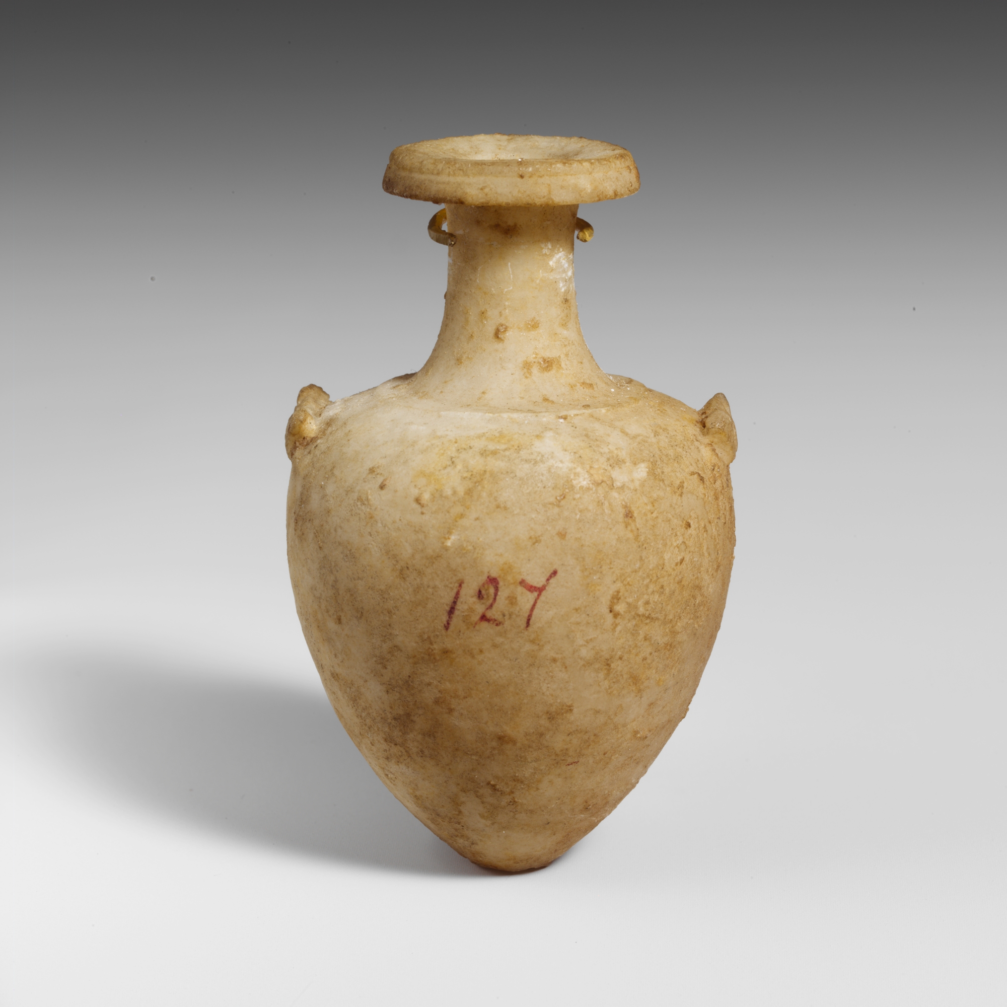 Miniature alabaster amphora (jar) | Cypriot | Hellenistic | The ...