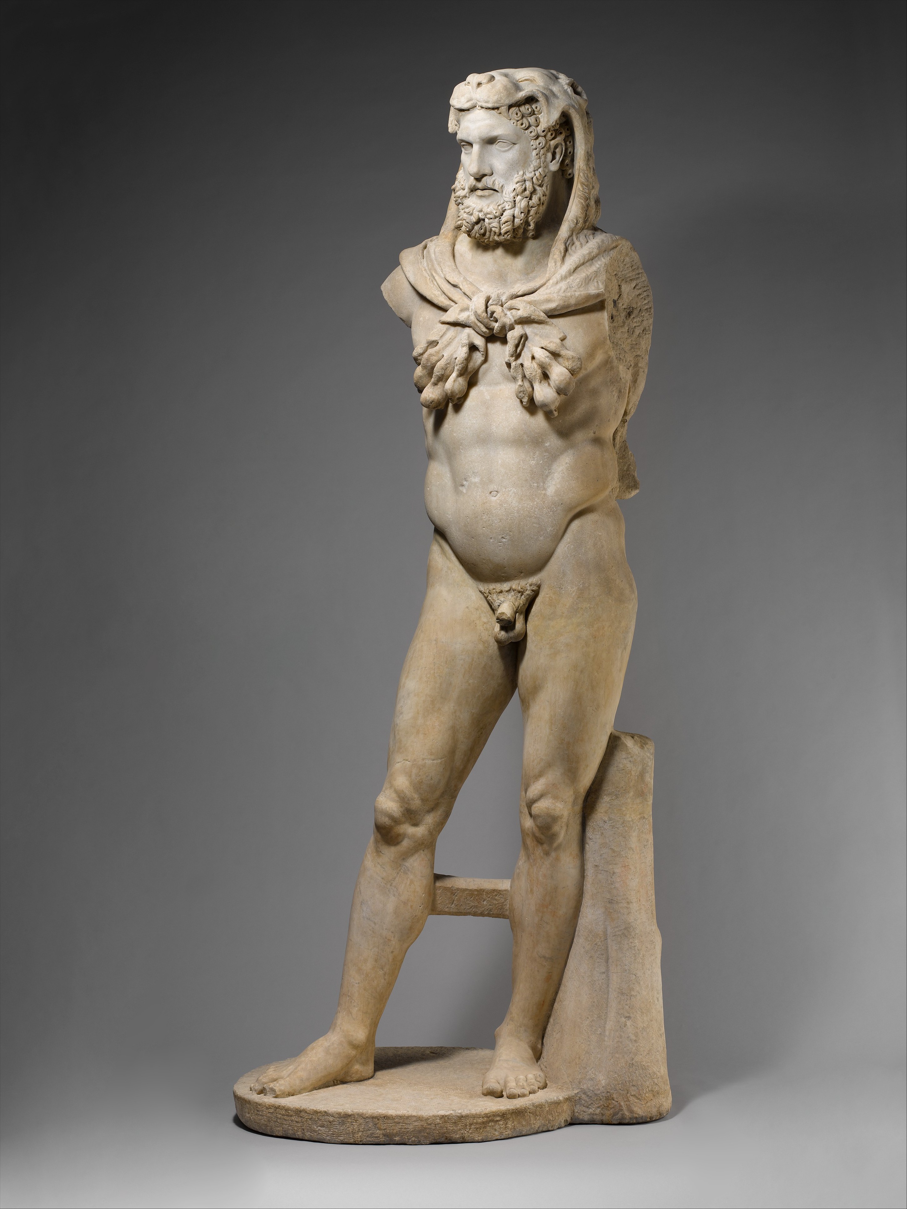 Marble Statue Of A Bearded Hercules Roman Early Imperial