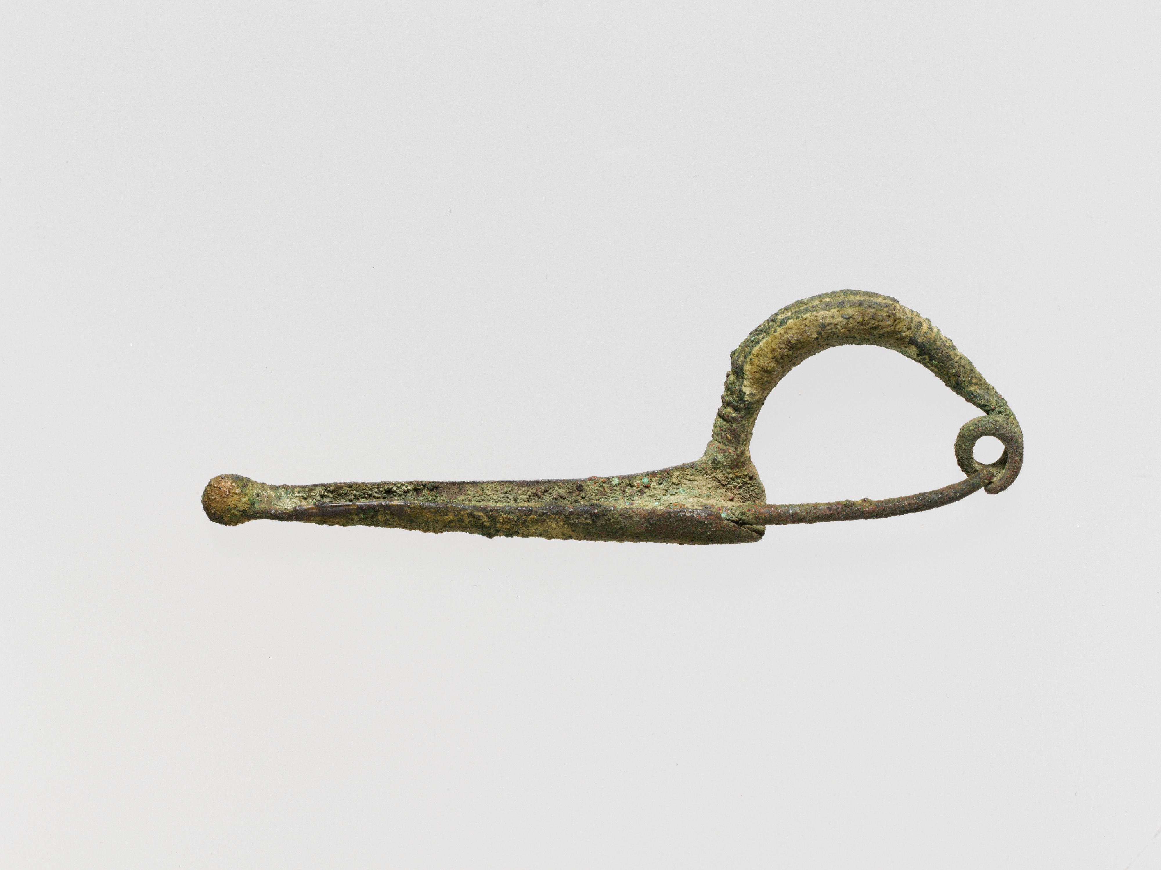 Bronze sanguisuga-type fibula (safety pin) | Etruscan | Archaic | The ...