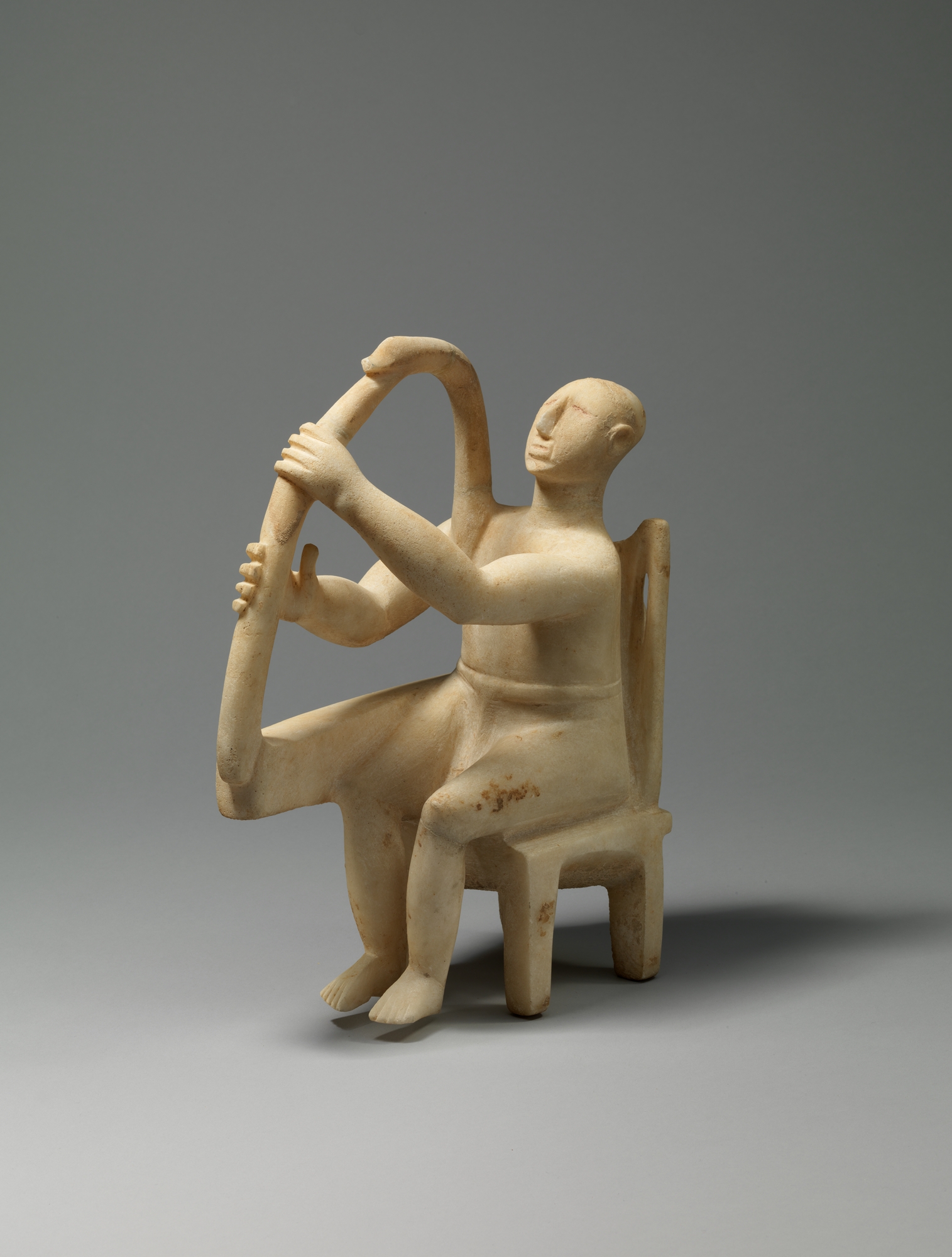 Marble Seated Harp Player Cycladic Late Early Cycladic I Early Marble Seated Harp Player Cycladic Late Early Cycladic I Early