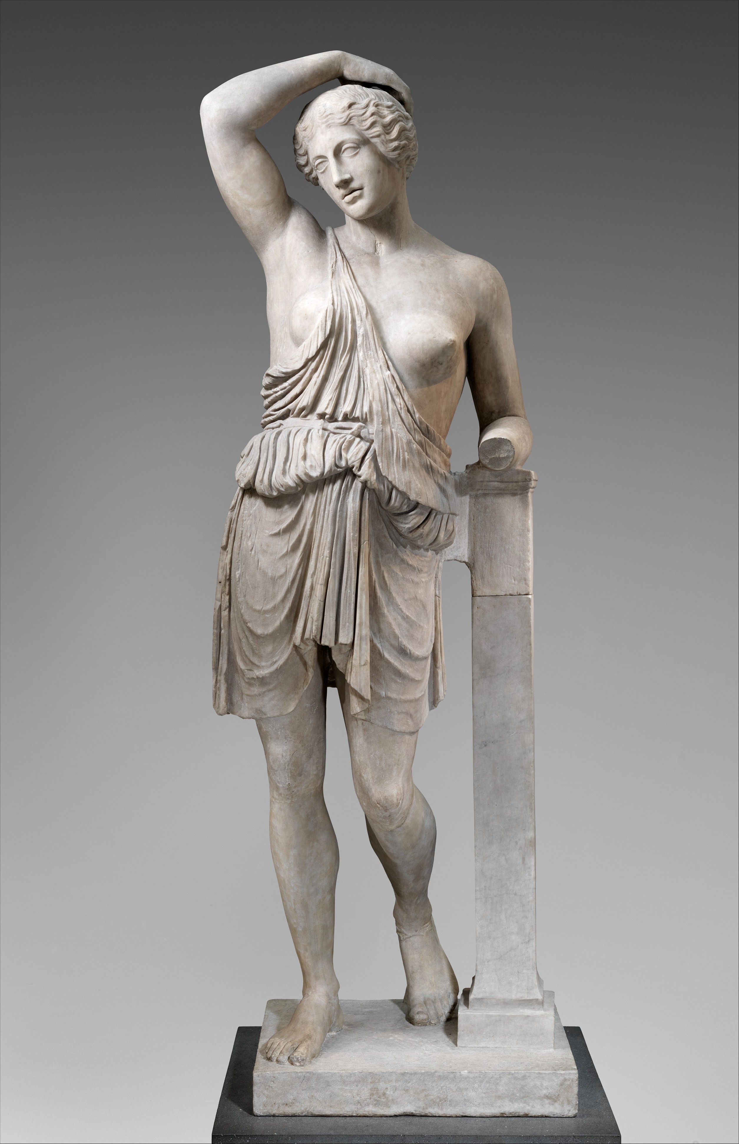 Marble statue of a wounded , Roman, Imperial