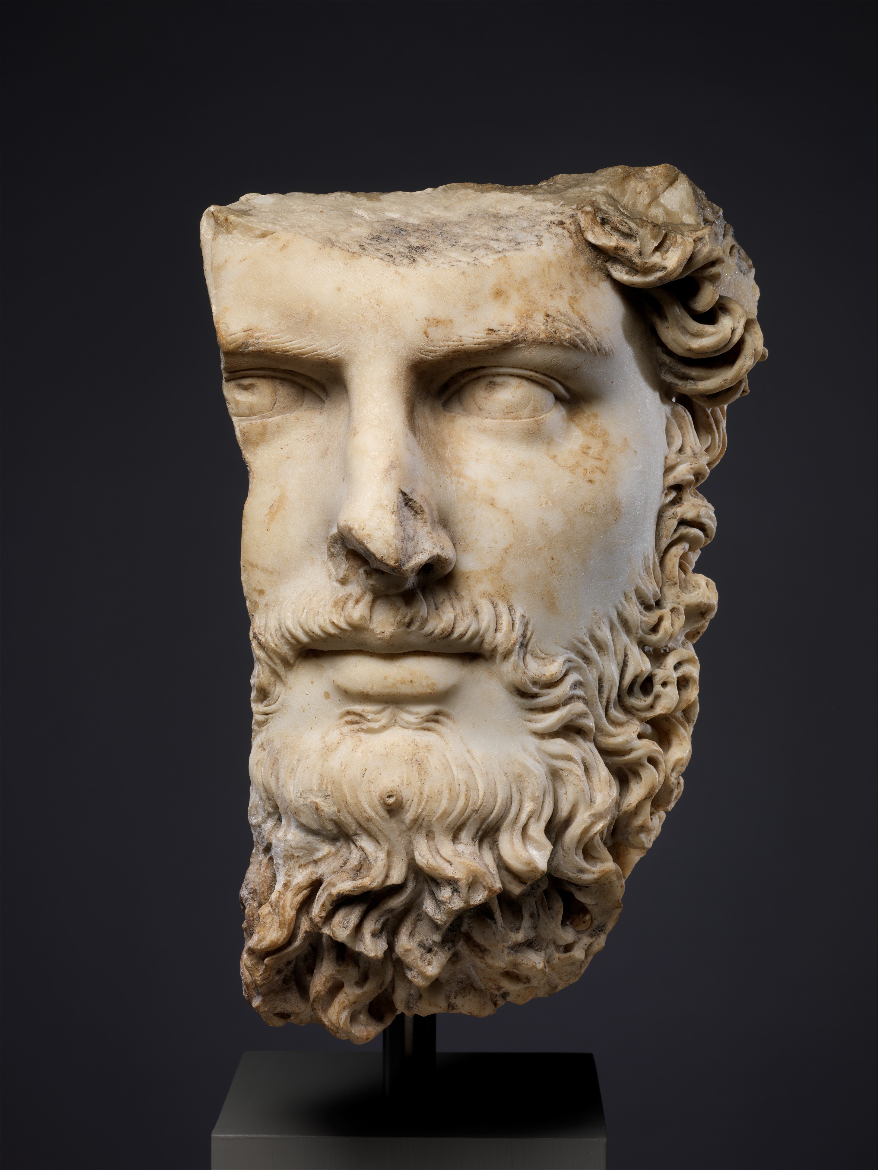 Marble portrait of the co-emperor Lucius Verus | Roman | Mid-Imperial ...